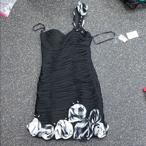 Black Flowered Dress